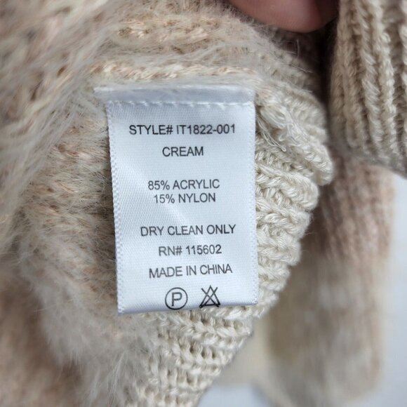 All In Favor Women's Colorblock Cardigan In Cream Size S NWT - Picture 9 of 12